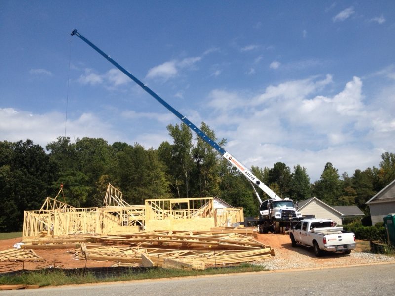 Setting Roof Trusses